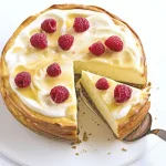 Luscious lemon baked cheesecake